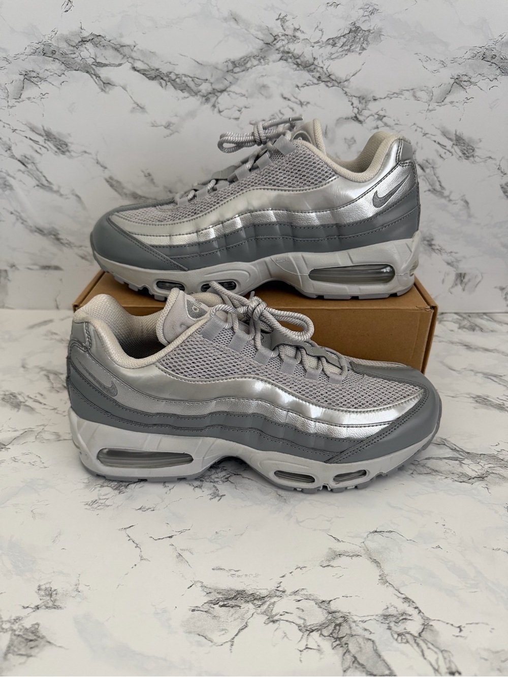 Nike Air Max 95 OG Big Bubble Grey Fog Silver Shoes IB6398 Men’s 9/ Women’s 10.5